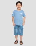 Little M Print Cool Dino Kaos Anak Laki-laki