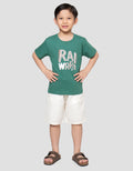 Little M Rawrr Dino Print Kaos Anak Laki-laki