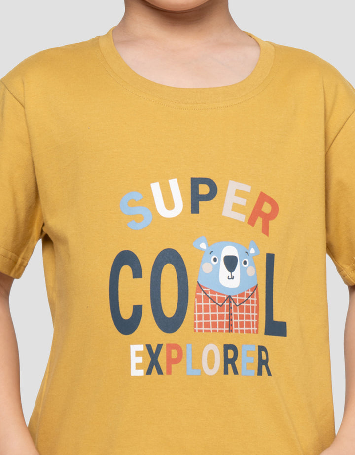 Little M Super Cool Print Kaos Anak Laki-laki