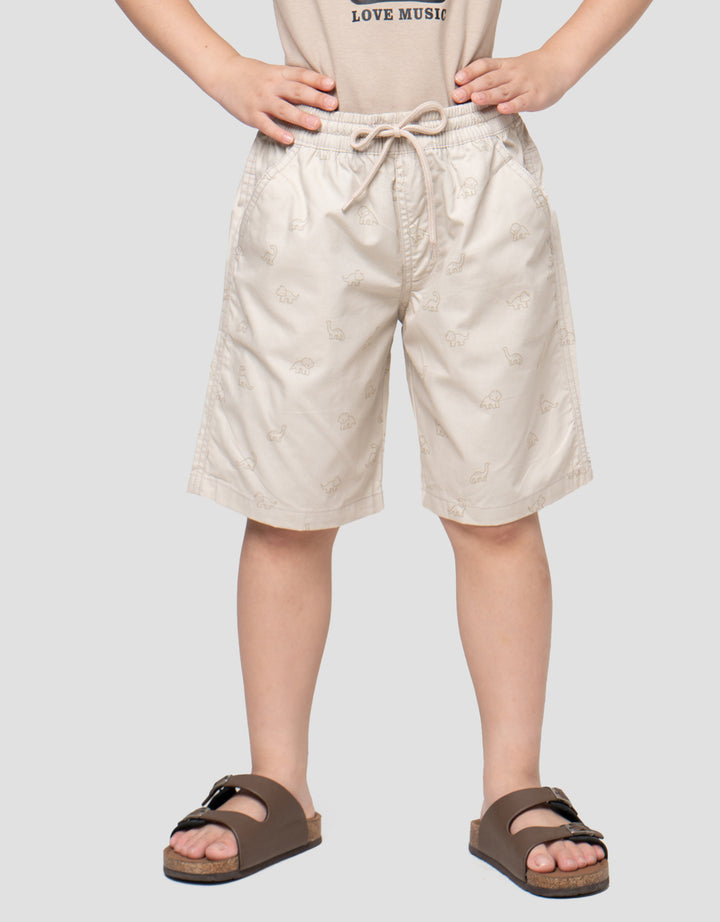 Little M Print Dino Celana Pendek Anak Laki-laki
