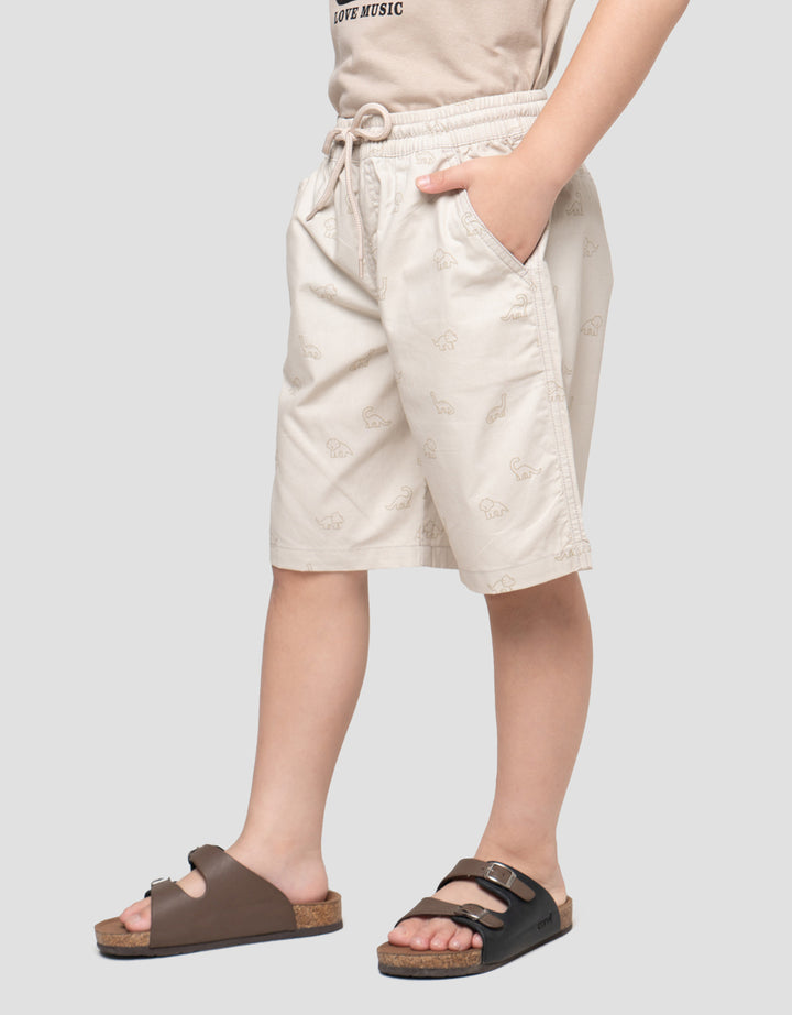 Little M Print Dino Celana Pendek Anak Laki-laki