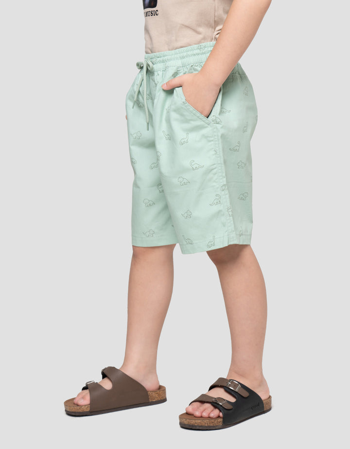 Little M Print Dino Celana Pendek Anak Laki-laki