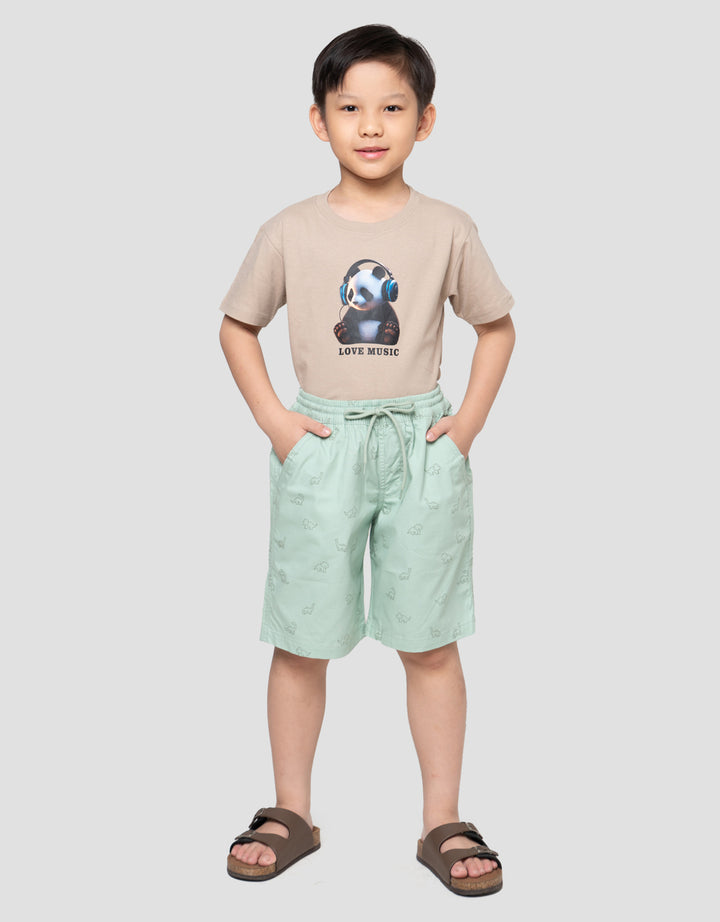Little M Print Dino Celana Pendek Anak Laki-laki