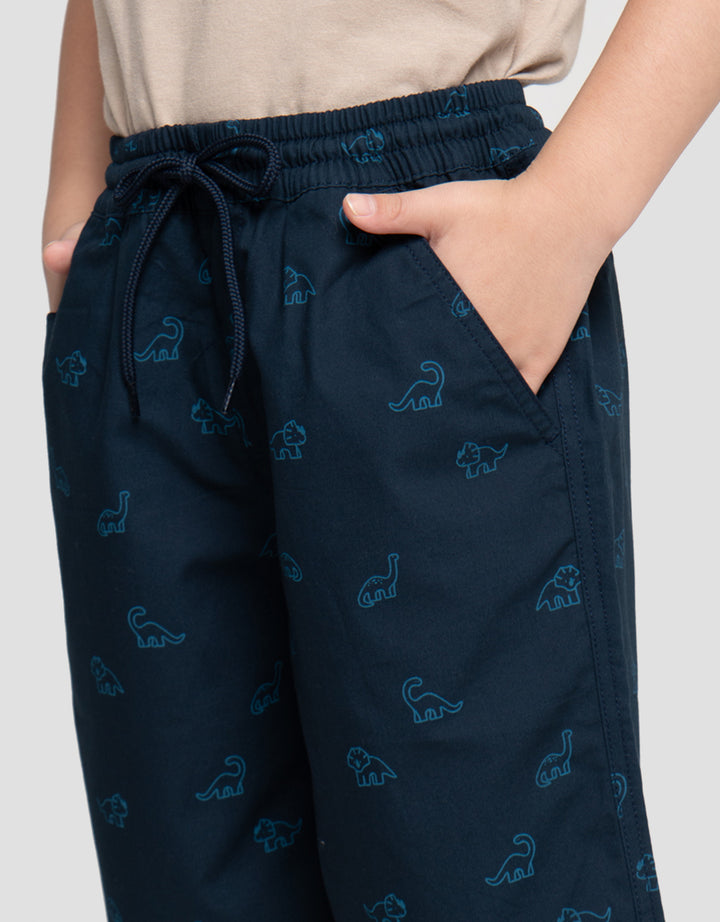 Little M Print Dino Celana Pendek Anak Laki-laki