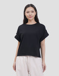 Connexion Roll Up Sleeve Kaos Wanita