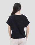 Connexion Roll Up Sleeve Kaos Wanita