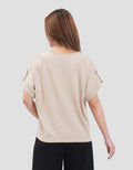 Connexion Roll Up Sleeve Kaos Wanita