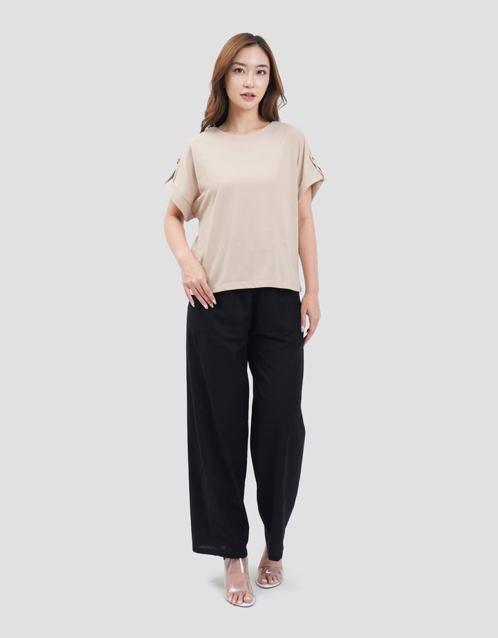 Connexion Roll Up Sleeve Kaos Wanita