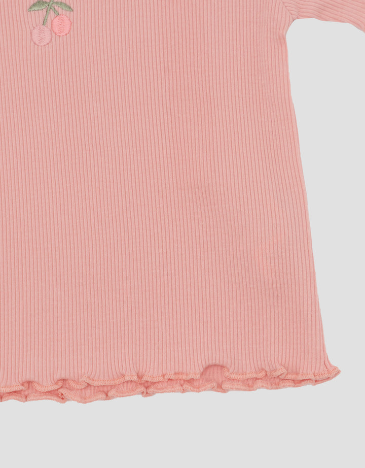 Little M Rib With Embro Cherry Kaos Bayi