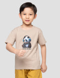 Little M Panda Love Music Print Kaos Anak Laki-laki
