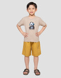 Little M Panda Love Music Print Kaos Anak Laki-laki