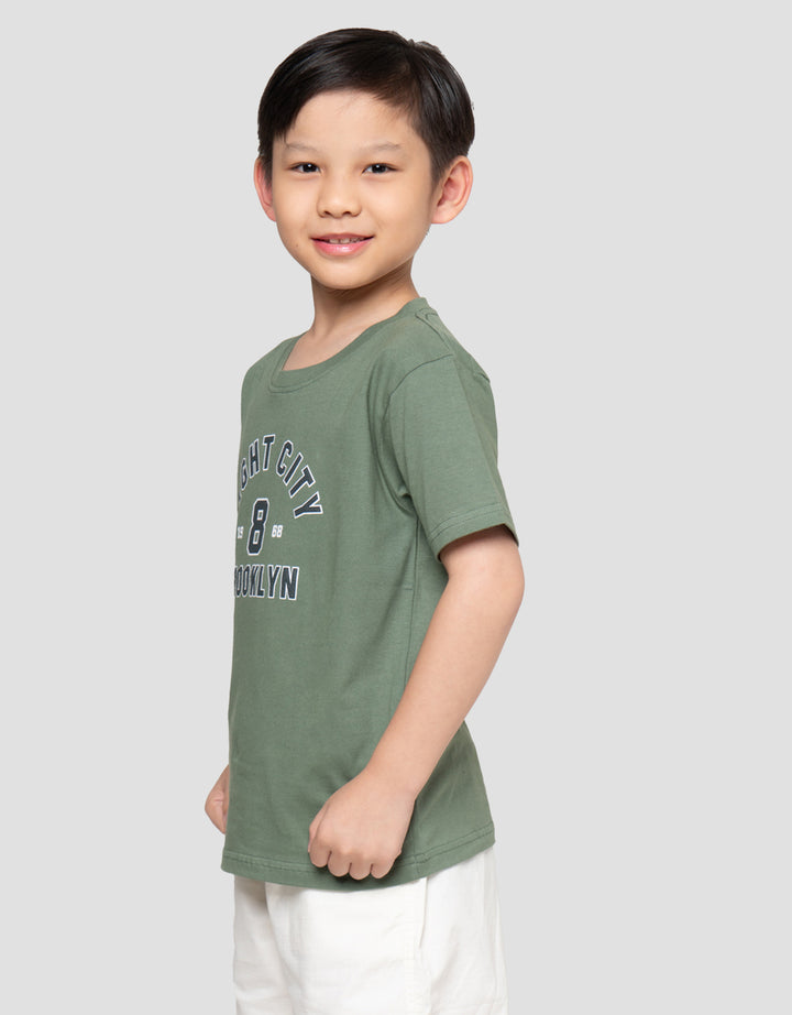 Little M Night City Brooklyn Print Kaos Anak Laki-laki
