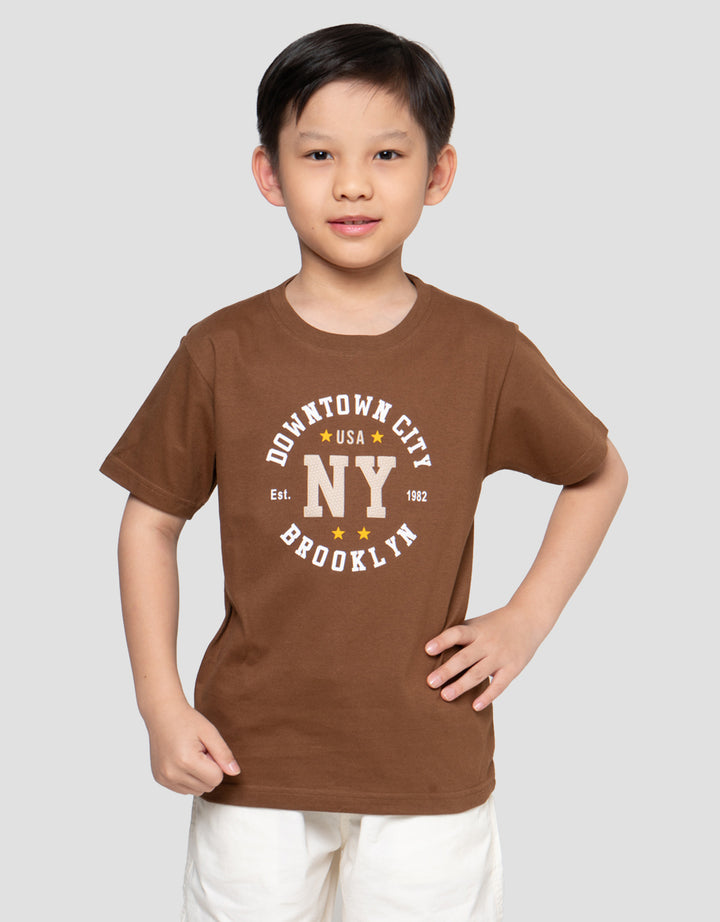 Little M Downtown City Ny Print Kaos Anak Laki-laki
