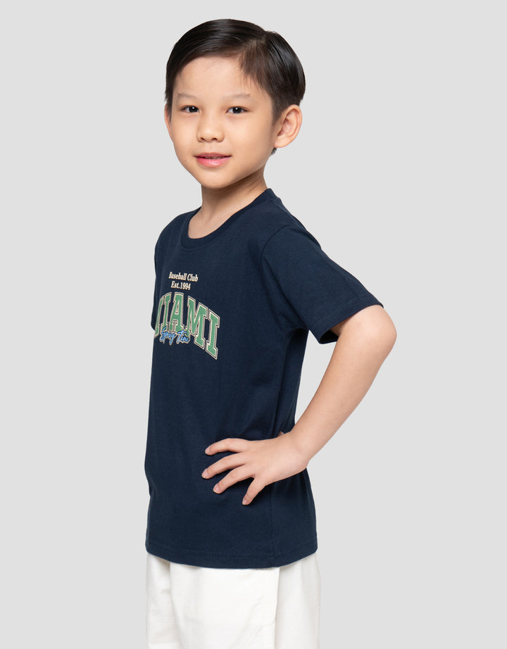 Little M Miami Spring Time Print Kaos Anak Laki-laki