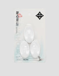 MxM Oval White Plastic Adhesive Gantungan