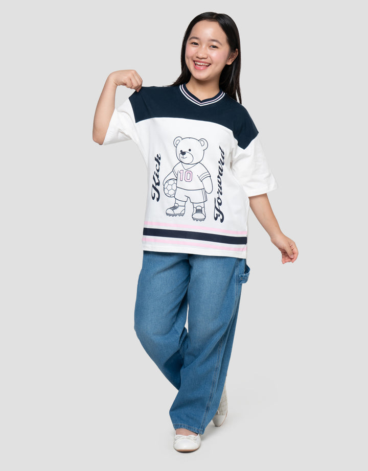 Nevada Bear Big Print Kaos Oversize Anak Perempuan