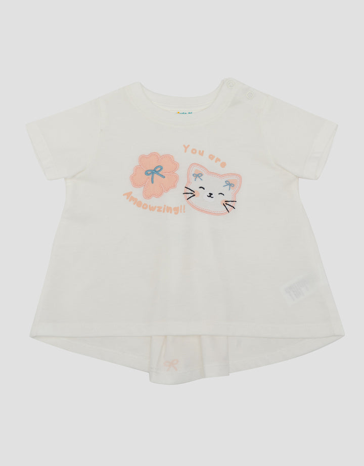Little M Kitty Applique Kaos Bayi