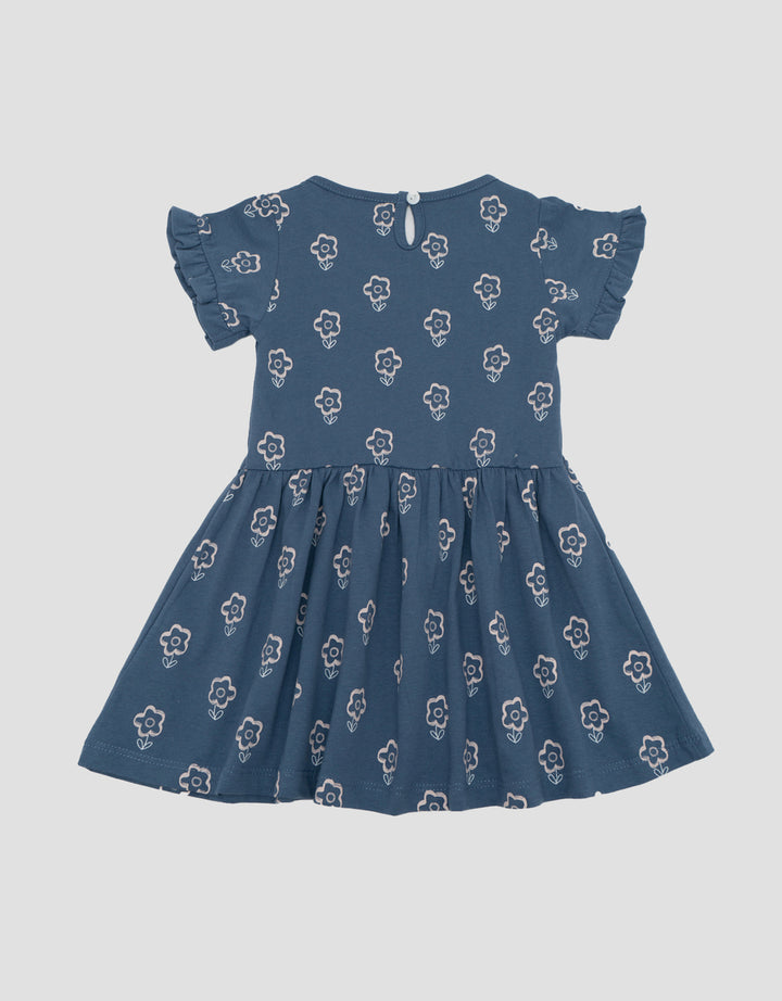 Little M Jersey Fullprint Flowers Dress Bayi