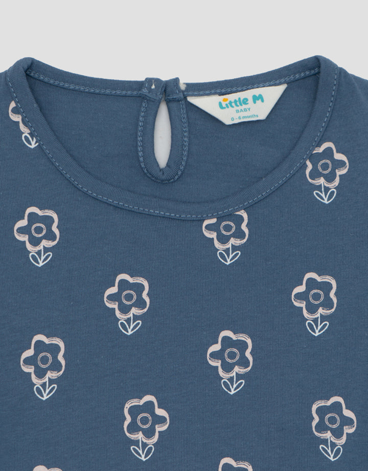 Little M Jersey Fullprint Flowers Dress Bayi
