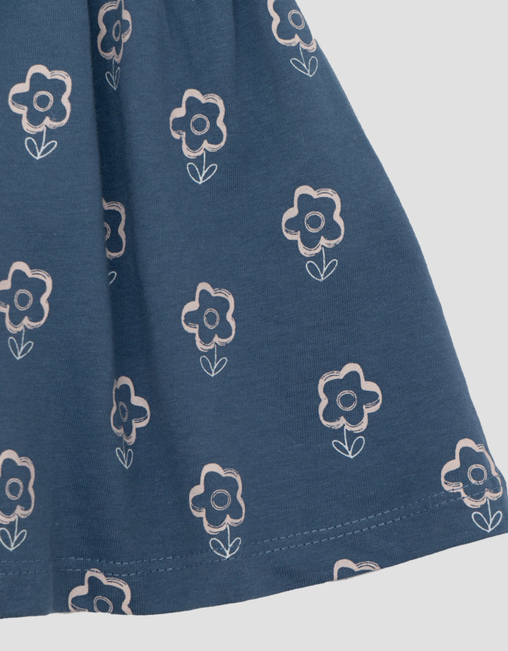 Little M Jersey Fullprint Flowers Dress Bayi