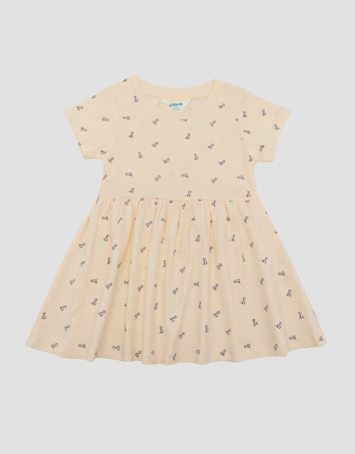 Little M Jersey Fullprint Bunga Dress Bayi