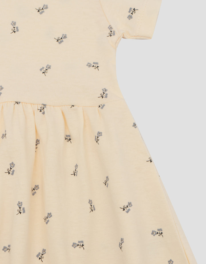 Little M Jersey Fullprint Bunga Dress Bayi