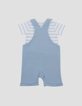 LITTLE M TEXTURE WITH APPLIQUE JUMPSUIT OVERALL BAYI