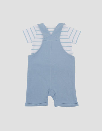 LITTLE M TEXTURE WITH APPLIQUE JUMPSUIT OVERALL BAYI