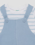 LITTLE M TEXTURE WITH APPLIQUE JUMPSUIT OVERALL BAYI