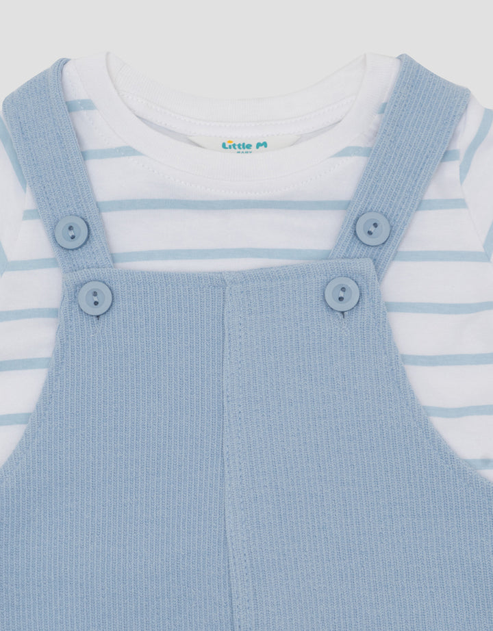 LITTLE M TEXTURE WITH APPLIQUE JUMPSUIT OVERALL BAYI