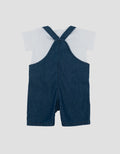 Little M Dino Embro Denim Overall Bayi