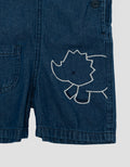 Little M Dino Embro Denim Overall Bayi