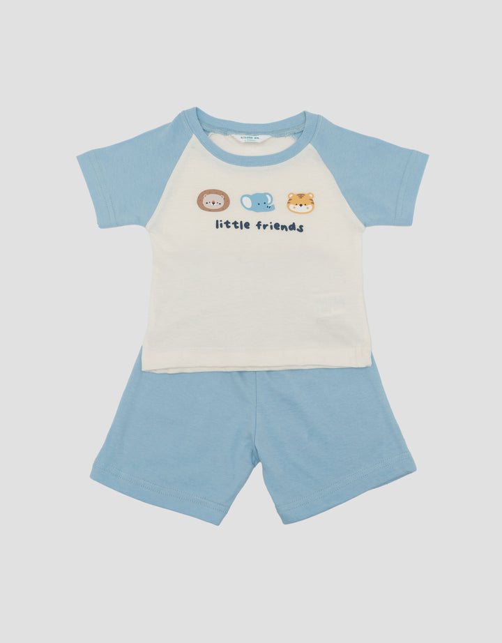 Little M Raglan Little Friends Pakaian Setelan Bayi