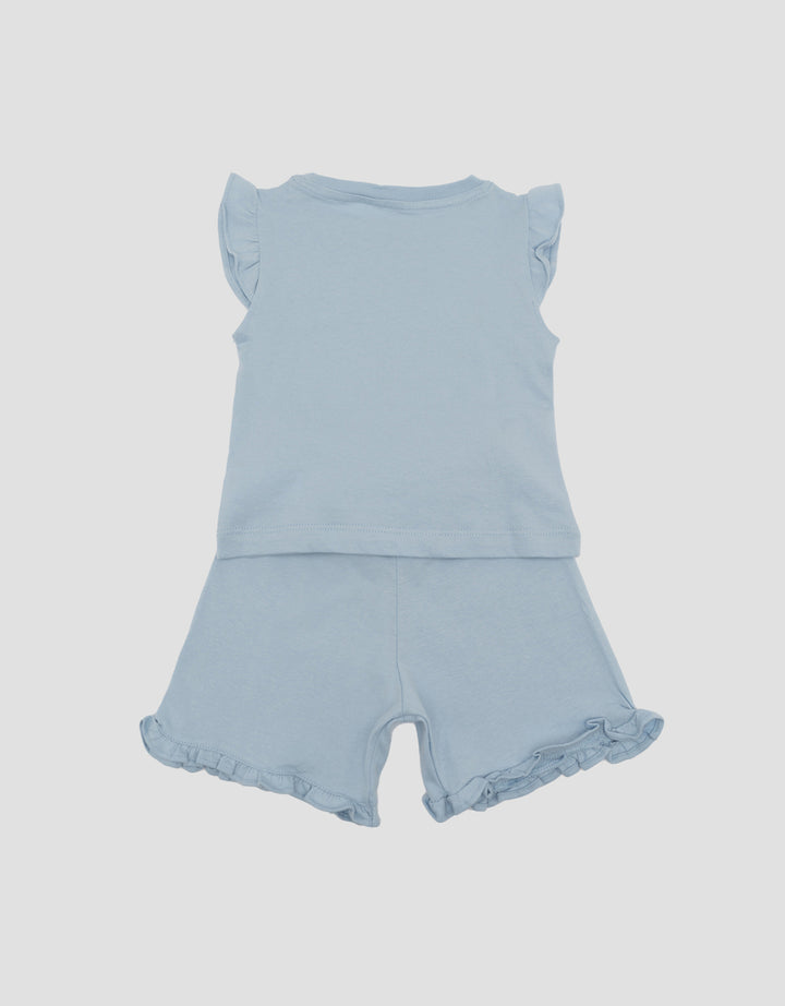 Little M Flower Print Pakaian Setelan Bayi