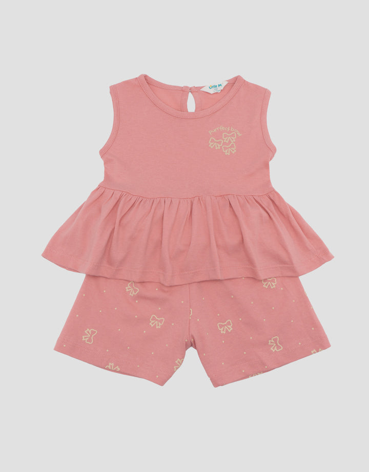 Little M Pita Print Pakaian Setelan Bayi