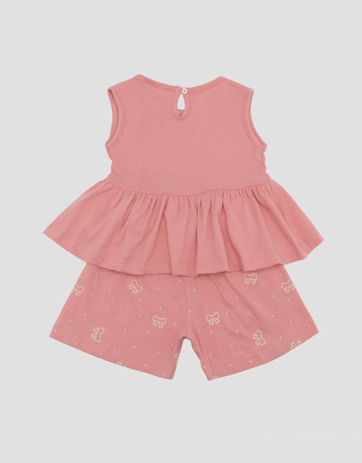 Little M Pita Print Pakaian Setelan Bayi