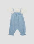 Little M 2Pc Rami Fullprint Flower Jumpsuit Overall Bayi
