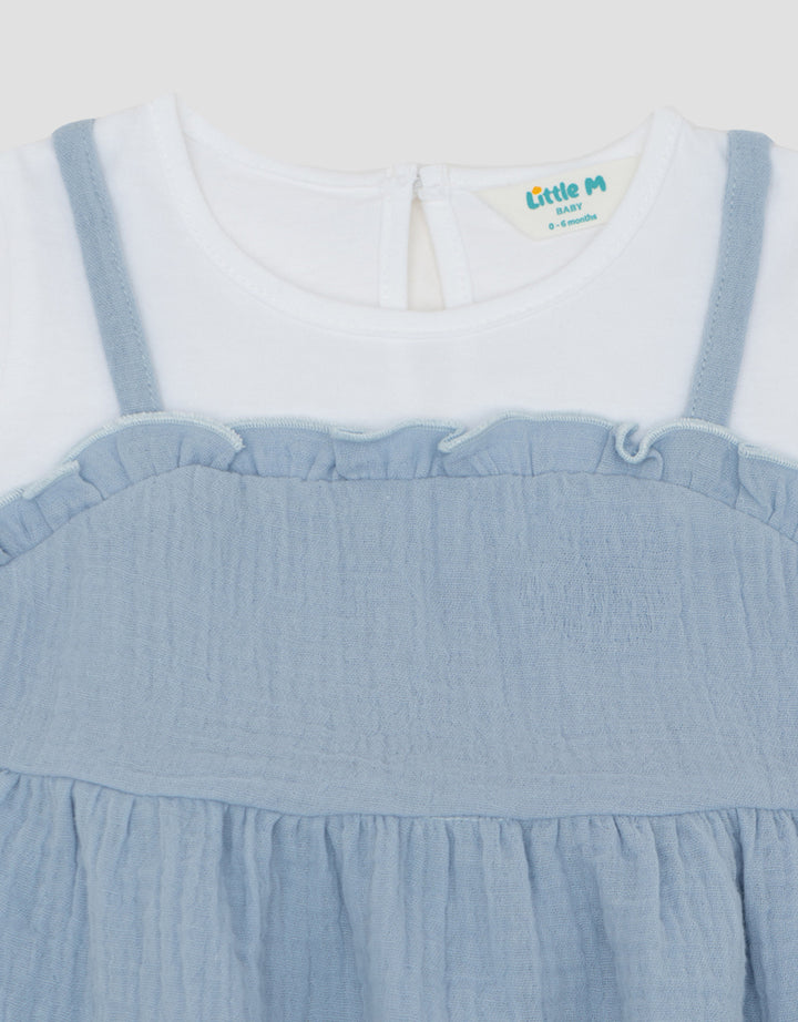 Little M 2Pc Jumpsuit Overall Bayi