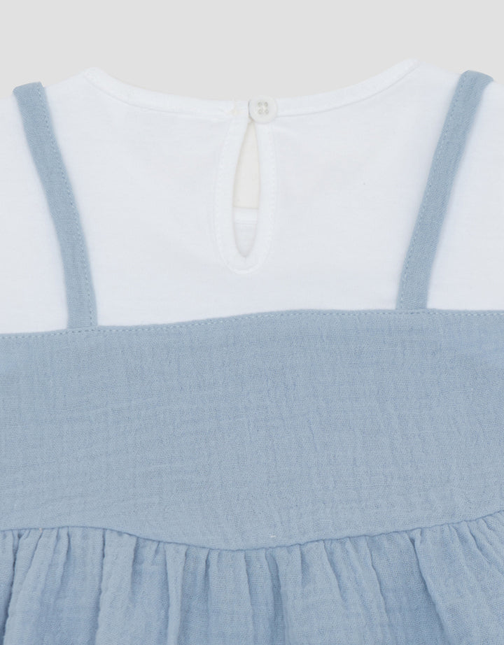 Little M 2Pc Jumpsuit Overall Bayi