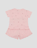 Little M Fullprint Kitty Flowers Pakaian Setelan Bayi