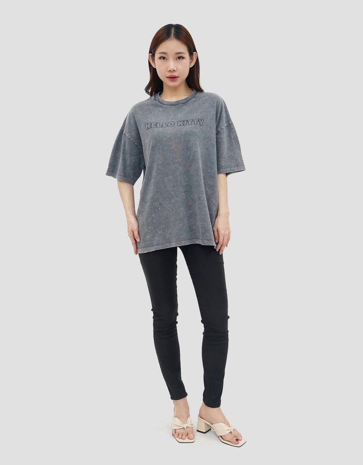 NEVADA PRINT HELLO KITTY KAOS OVERSIZE WANITA