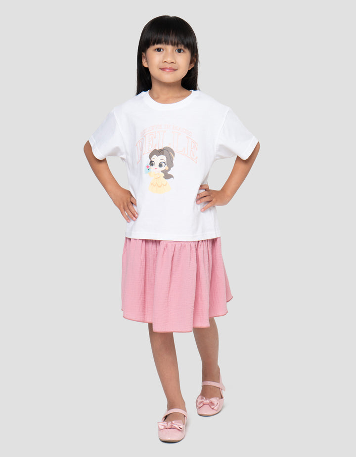 DISNEY PRINCESS BELLE PAKAIAN SETELAN ANAK PEREMPUAN