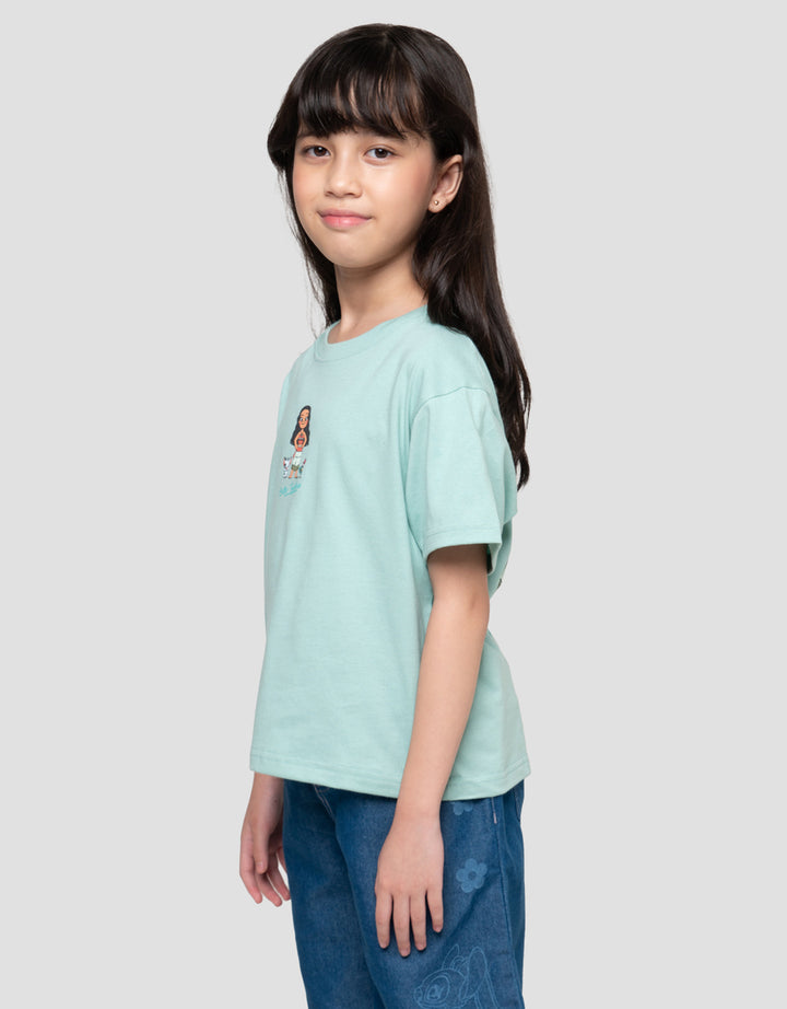 Disney Moana Better Together Print Kaos Anak Perempuan