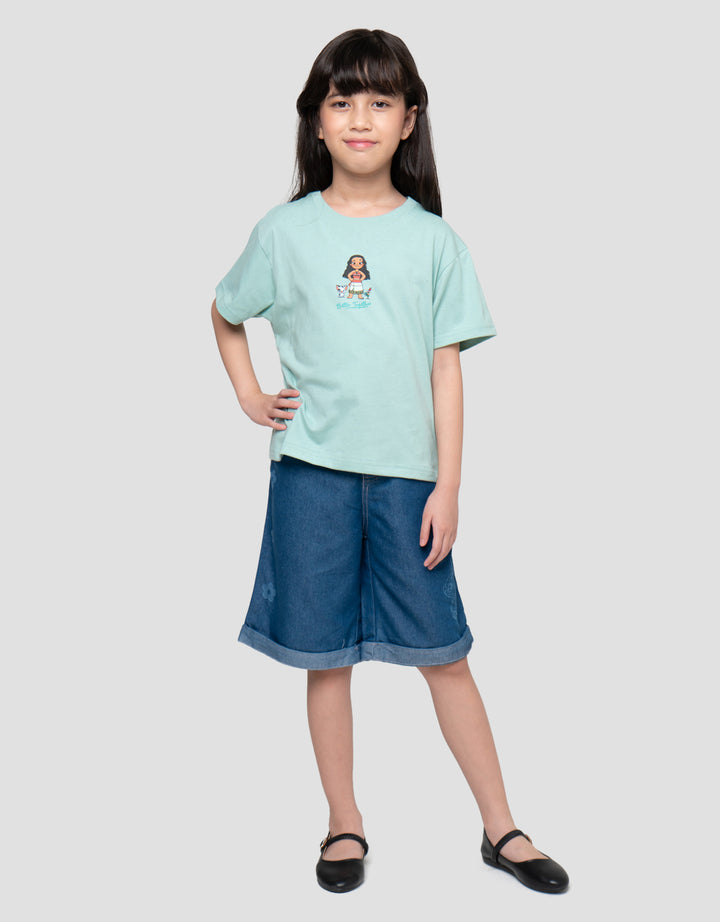 Disney Moana Better Together Print Kaos Anak Perempuan