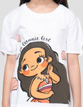 Disney Moana Oceanic Girl Print Kaos Anak Perempuan