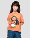 Disney Moana Flower Print Kaos Anak Perempuan