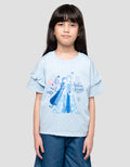 Disney Frozen Lengan Ruffle Print Kaos Anak Perempuan