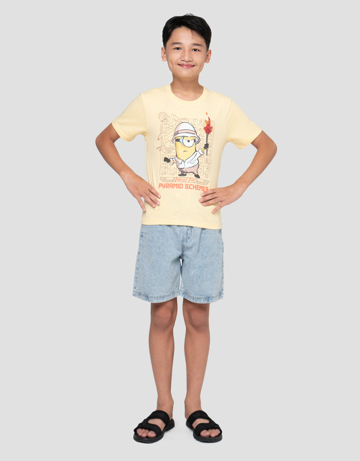 Character Print Minions Movie Pyramid Kaos Anak Laki-laki