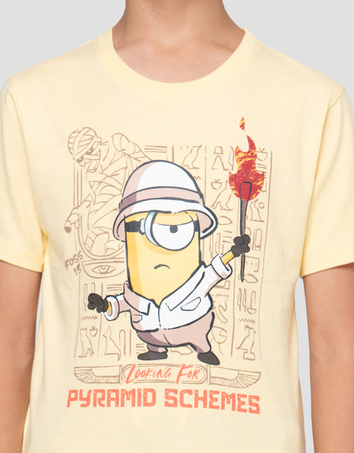 Character Print Minions Movie Pyramid Kaos Anak Laki-laki