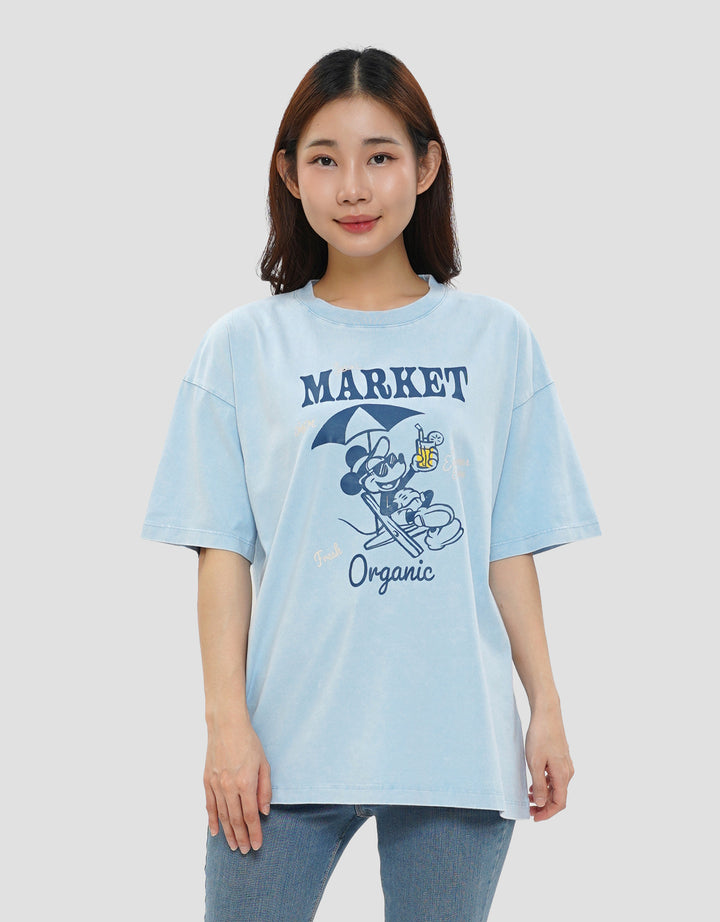 DISNEY MICKEY MOUSE WASH KAOS OVERSIZE WANITA